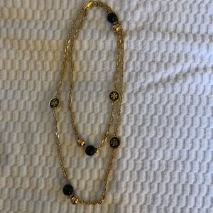 Tory Burch Gold Logo Necklace